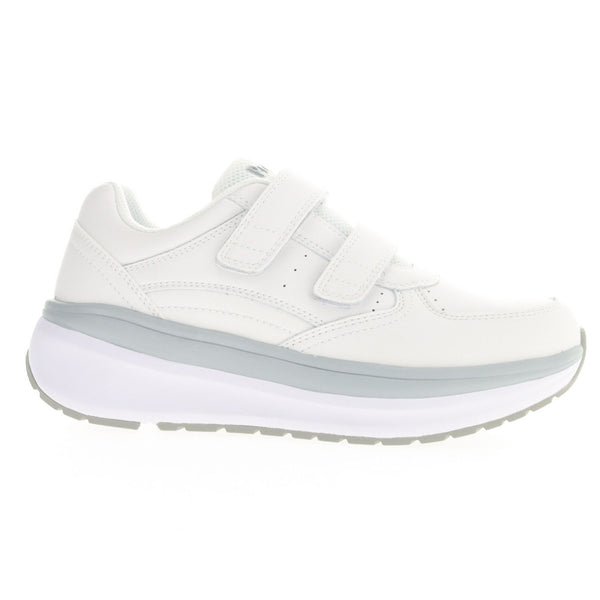 Outside side view of Women's Ultima Strap Athletic Shoes in White