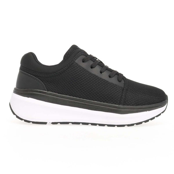 Outside side view- Women's Ultima X Athletic Shoes  in Black