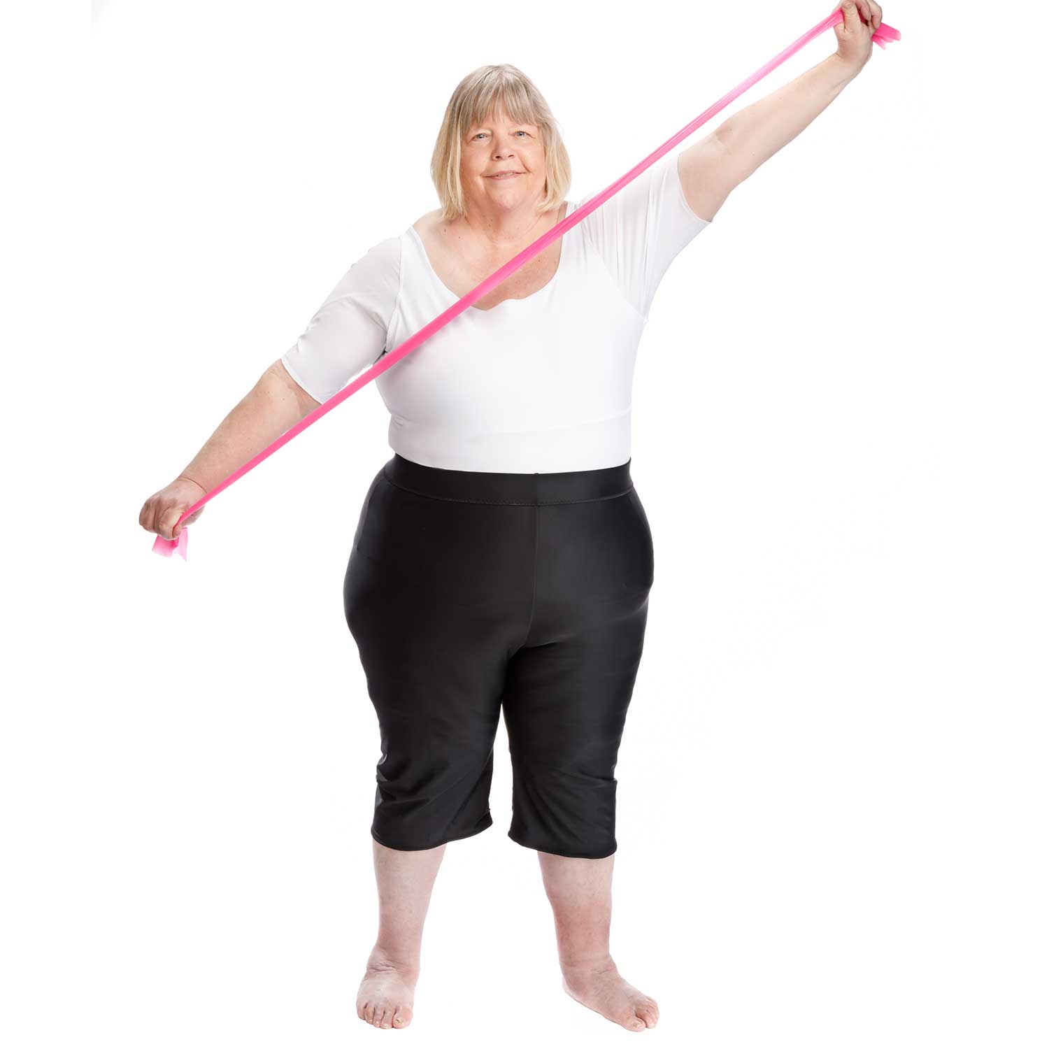 Wear Ease 615 High Waist Compression Capri Plus Size | Ames Walker