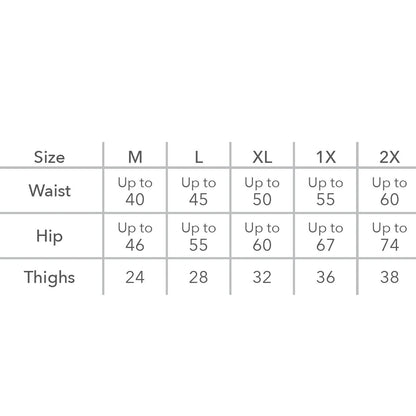 Wear Ease 660 Best Short Size Chart