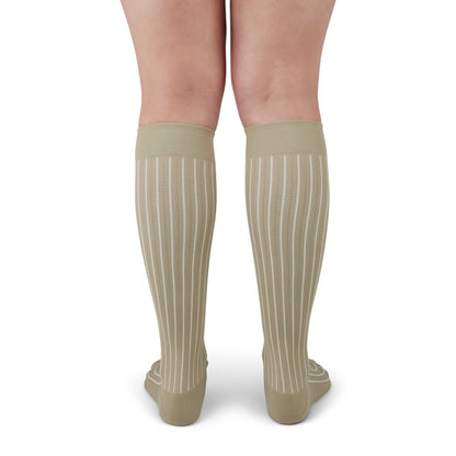Duomed Soft Stripe Compression Knee High Sock 15-20 mmHg