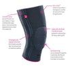 medi Genumedi Knee Support w/ Removeable Silicone Patella Ring Infographic