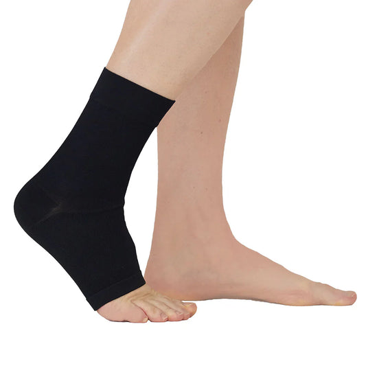 DocOrtho Seamless Ankle Support - Seamless Knit Ankle Support Black