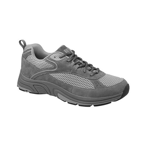 Drew Men's Athletic Aaron Shoes - Grey Suede/Mesh