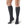 AW Style 169 Women's Cotton Travel Knee High Socks - 15-20 mmHg - Black
