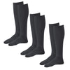 AW Style 122 Coolmax Knee High Socks - 15-20 mmHg (3 Pack) Black