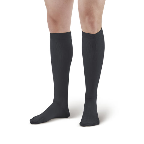 Ames Walker Men's Knee High Compression Socks - 30-40 mmHg Black