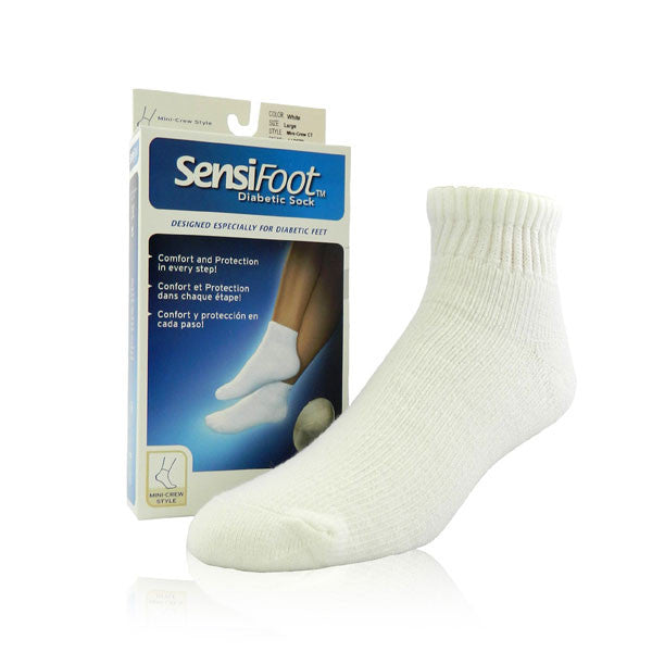 Jobst SensiFoot Diabetic Mini-Crew Socks - 8-15 mmHg