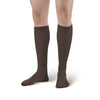Men's Microfiber/Cotton Knee High Dress Socks Brown
