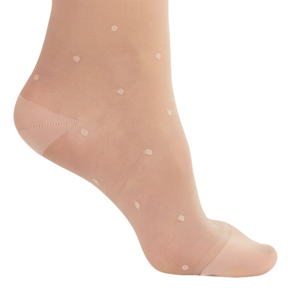 Absolute Support Sheer Compression Stockings with Lace Top - Medium Support  - A102