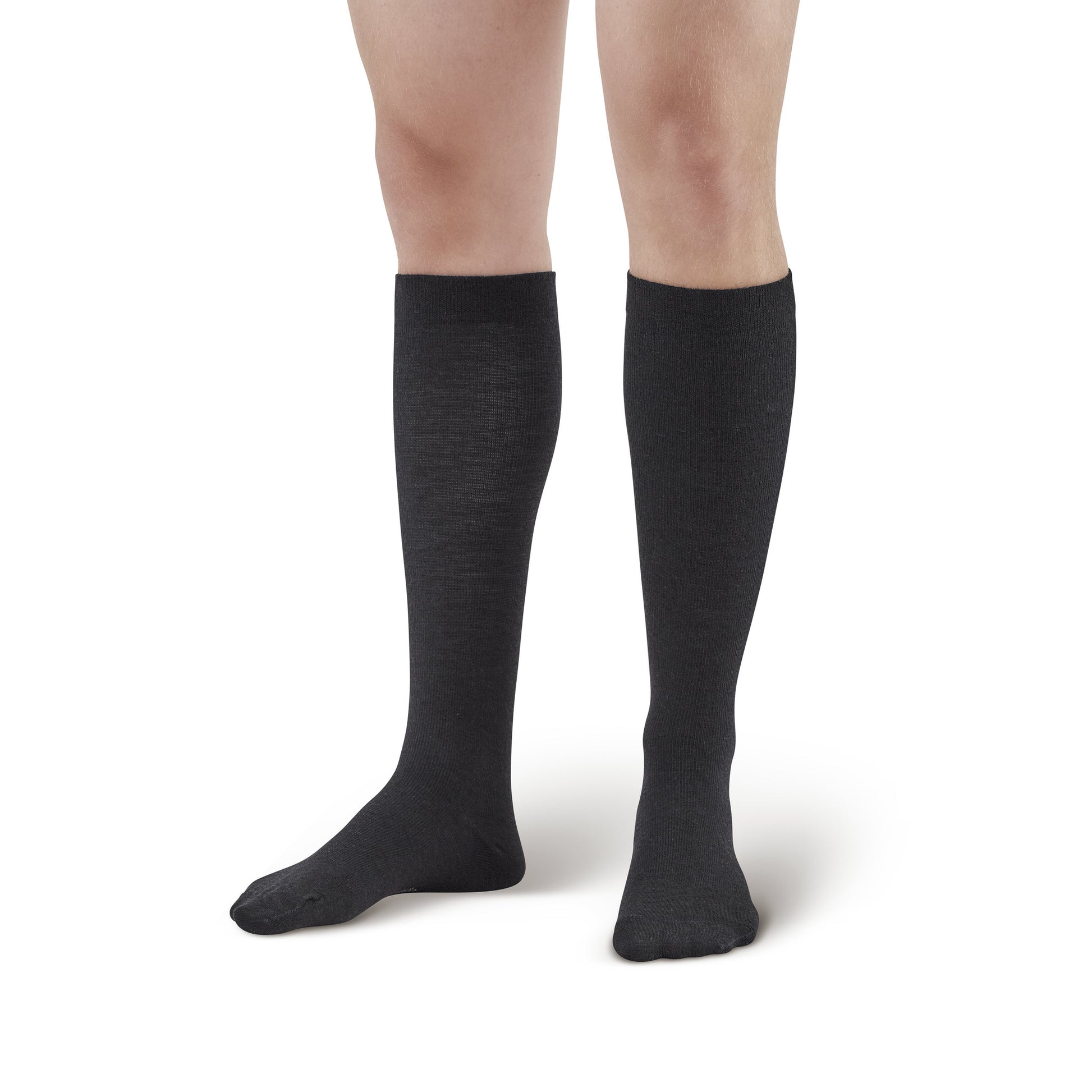 AW 162 Men's Wool Knee High Dress Socks 20-30 mmHg in Charcoal, Size Large | Ames Walker AW 162 Men's Wool Knee High Dress Socks 20-30 mmHg in Charcoal, Size Large | Ames Walker