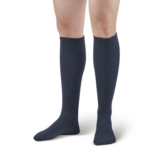 AW 180 E-Z Walker Plus Diabetic Knee Highs Socks for Sensitive Feet 8-15 mmHg - AW Style 180 E-Z Walker Plus Diabetic Knee Highs Socks for Sensitive Feet - 8-15 mmHg - Navy