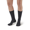 AW Style 190 E-Z Walker Plus Diabetic Crew Socks for Sensitive Feet - 8-15 mmHg - Black