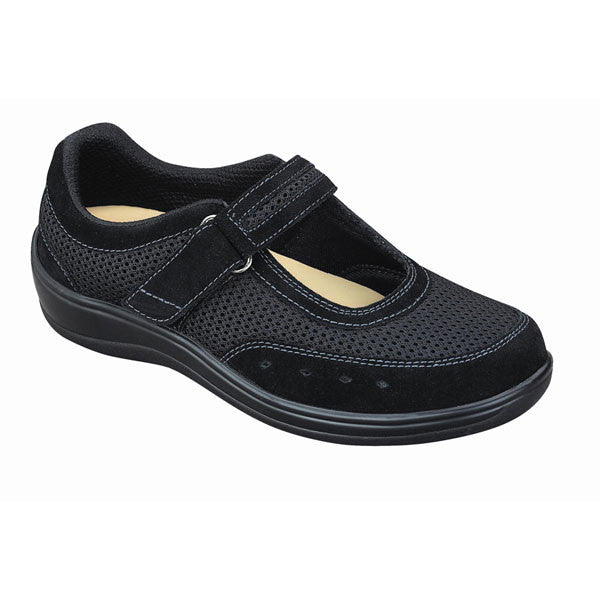 Orthofeet Women's Mary Jane Breathable Classic - Black
