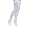 Therafirm Core-Spun Thigh High Socks w/Silicone Band - 15-20 mmHg - White