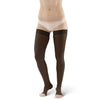 AW Style 265 Microfiber Opaque Open Toe Thigh Highs w/ Sili Dot Band- 20-30 mmHg - Black