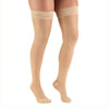 TruForm 0254 Sheer Closed Toe Thigh Highs w/ Silicone Dot Band - 30-40 mmHg