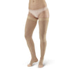 AW Style 292OT Luxury Opaque Open Toe Thigh Highs w/Dot Sil Band - 20-30 mmHg - Beige