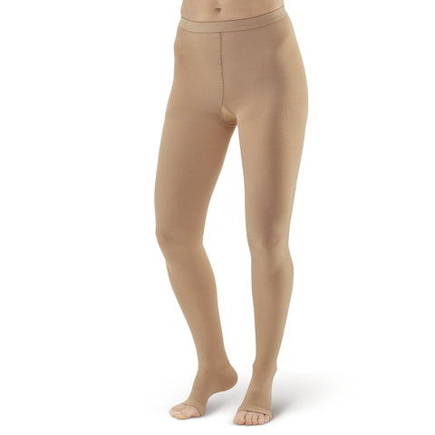 AW Style 293 Medical Support Open Toe Pantyhose - 20-30 mmHg - Beige