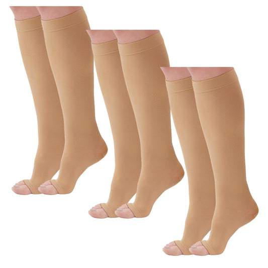 AW Style 322 Anti-Embolism Open Toe Knee High Stockings 18 mmHg (3 Pack) - AW Style 322 Anti-Embolism Open Toe Knee High Stockings 18 mmHg (3 Pack)