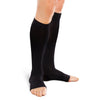 Therafirm EASE Opaque Unisex Open Toe Knee Highs - 20-30 mmHg - Black