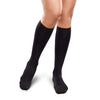 Therafirm EASE Opaque Women's and Men's Knee Highs w/Silicone - 20-30 mmHg - Black