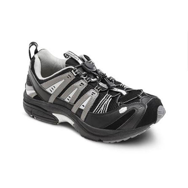 Dr. Comfort Men's Athletic Performance Shoes - Black/Gray