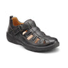 Dr. Comfort Men's Fisherman Casual Open Air Shoes -Black