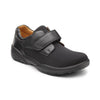 Dr. Comfort Men's Brian Stretch Lycra w/Leather Trim Shoes - Black