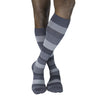 Sigvaris Compression Socks 182 Graphite Heather Stripe Men's 15-20 mmHg