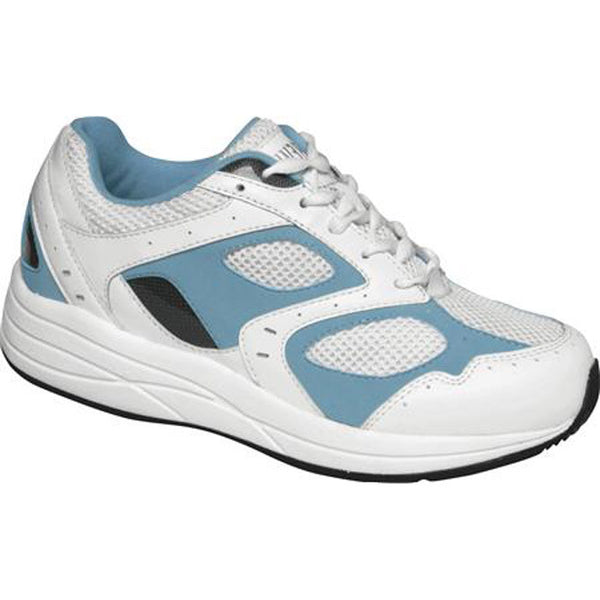 Drew Women's Flare Athletic Shoes - White/Blue Leather/White Mesh
