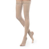Therafirm EASE Sheer Open Toe Thigh Highs w/Silicone Band - 15-20 mmHg - Natural