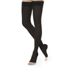 Therafirm EASE Sheer Open Toe Thigh Highs w/Silicone Band - 20-30 mmHg - Black