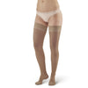 AW Style 4 Sheer Support Closed Toe Thigh Highs w/ Lace Band - 15-20 mmHg - Taupe