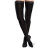 Therafirm EASE Microfiber Closed Toe Thigh Highs w/Silicone Band - 20-30 mmHg - Black