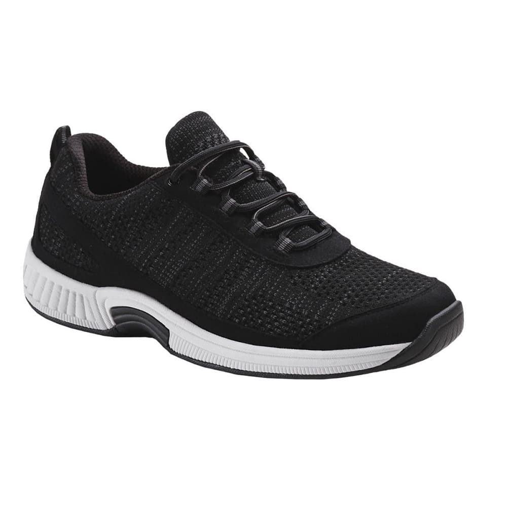 Orthofeet Men's Lava Athletic Shoes Medium (D) Black