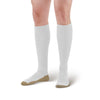 AW Style 630C Sports Performance Copper Sole Knee High Socks - 15-20 mmHg White