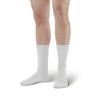 AW Style 736 Cotton Diabetic Crew Socks  - Two Pack - White
