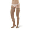AW Style 74 Soft Sheer Thigh Highs w/ Lace Band - 8-15 mmHg - Natural