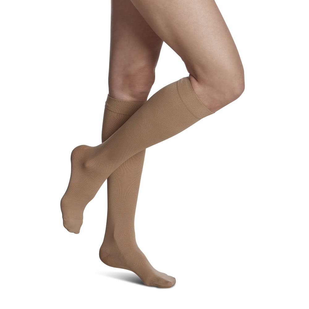 Sigvaris Style 841 Soft Opaque Closed Toe Knee Highs - 15-20 mmHg