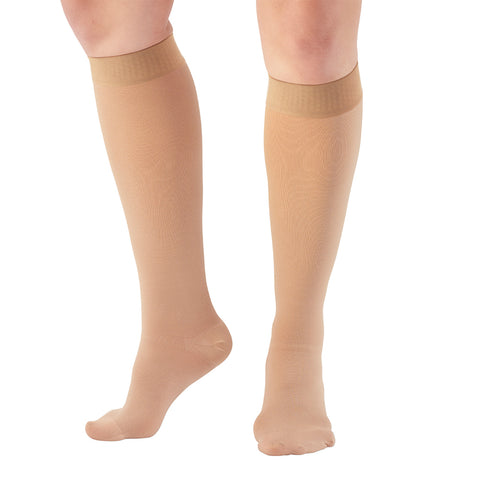 AW Style 207 Medical Support Knee Highs Closed Toe w/Silicone Band - 20-30 mmHg