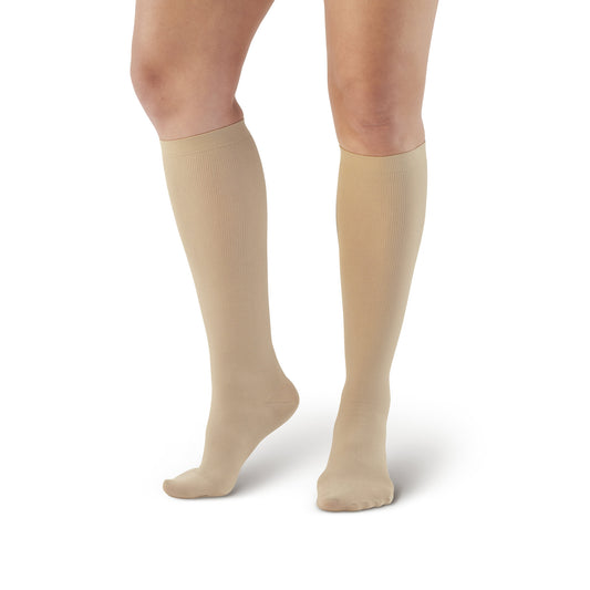 AW 136 Women's Microfiber Knee High Trouser Socks 20-30 mmHg - AW 136 Women's Microfiber Knee High Trouser Socks 20-30 mmHg Tan