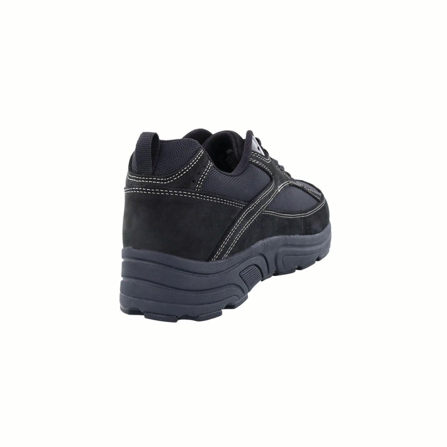 Drew Men's Athletic Aaron Shoes Black Leather/Nylon Mesh | Ames Walker