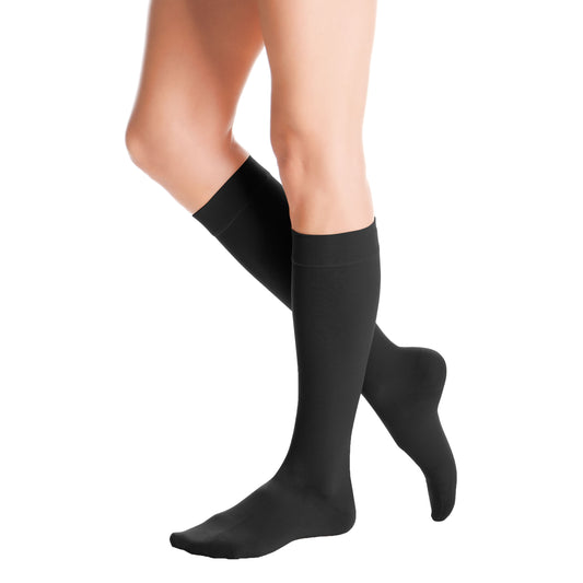 Duomed Advantage Soft Opaque Knee Highs 20-30 mmHg - Medi Duomed Advantage Soft Opaque Closed Toe Knee Highs - 20-30 mmHg - Black