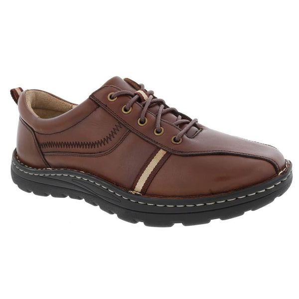 Drew Men's Hogan Leather Casual Shoes Brown