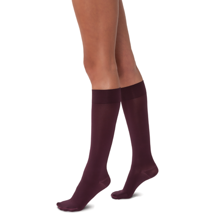 Jobst Opaque SoftFit Closed Toe Knee Highs - 20-30 mmHg - Cranberry