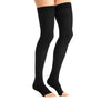 Jobst Opaque Open Toe Maternity Thigh Highs w/Top Band - 15-20 mmHg Black