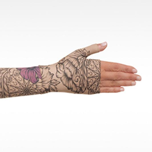 Juzo Soft 2002 Signature Collection Print Floral Gauntlet 30-40 mmHg Left - Juzo Soft 2002 Signature Collection Print Floral Gauntlet 30-40 mmHg Left