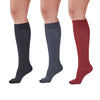 AW Women's Microfiber Trouser Socks - 15-20 mmHg (Variety Pack) - Black/Charcoal/Maroon Diamond