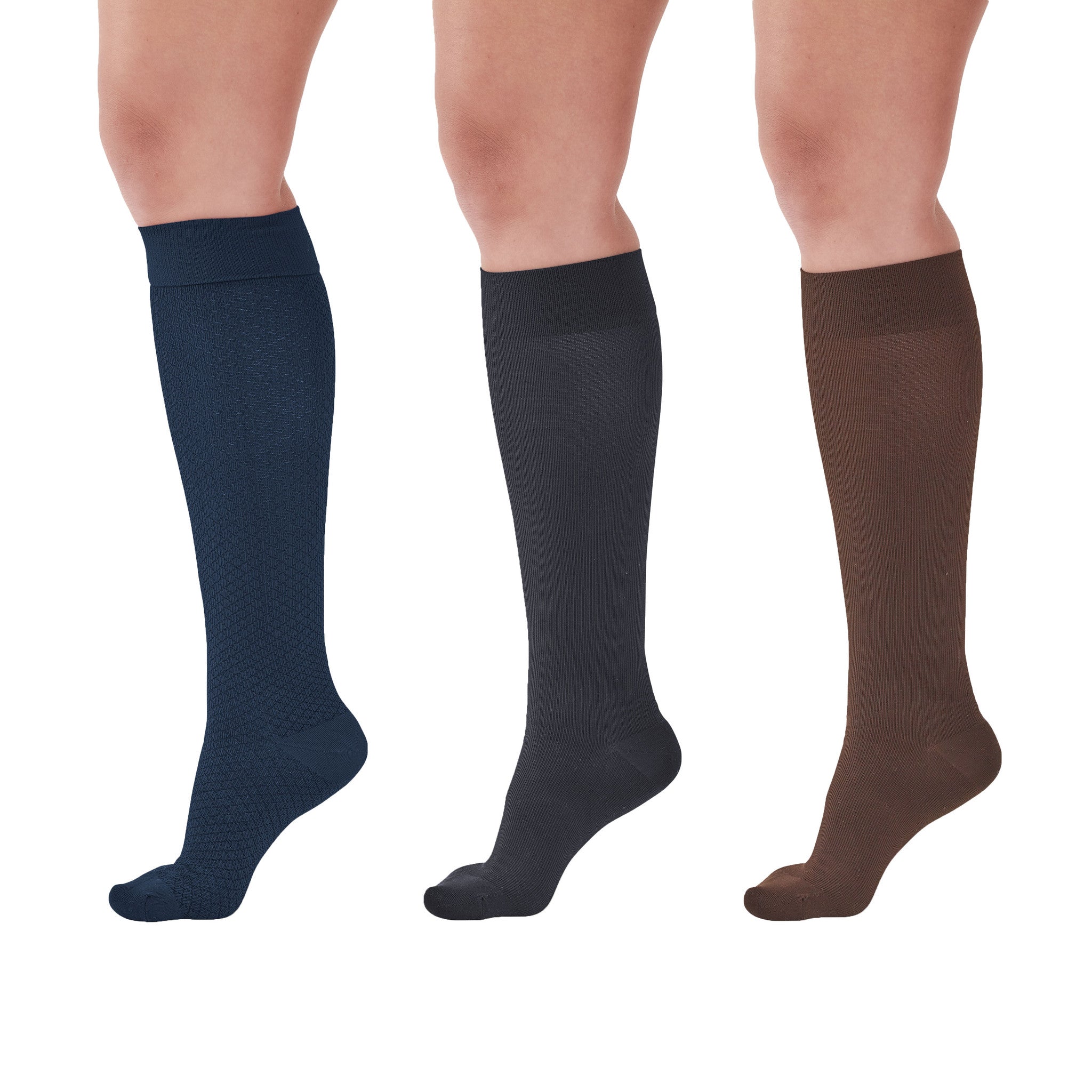AW Women's Microfiber Trouser Socks - 15-20 mmHg (Variety Pack) | Ames  Walker